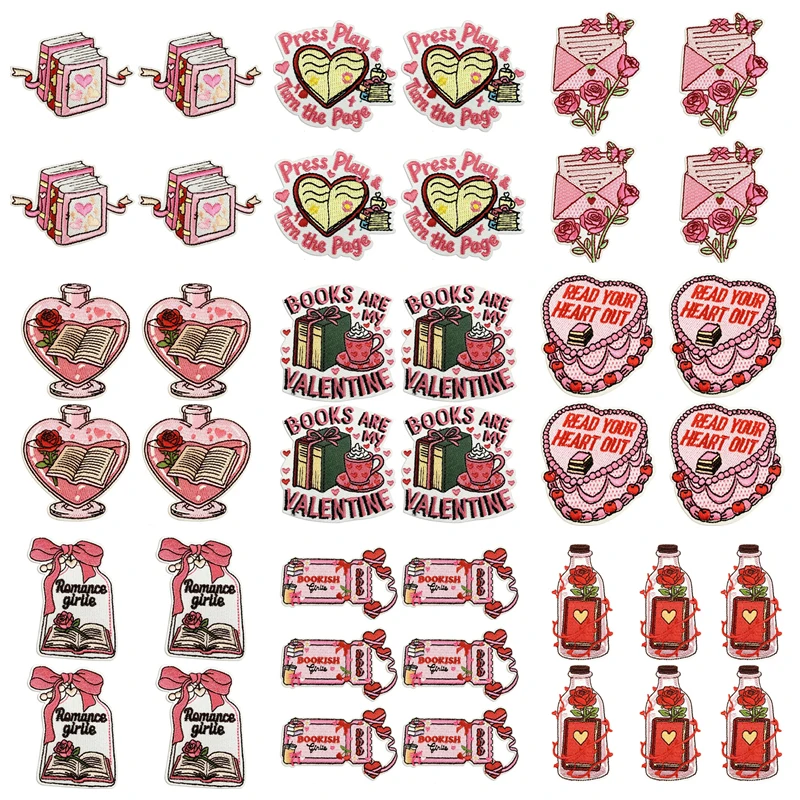 10Pcs Bookish Romance Patch, Iron on Patches for Clothing, Book Lover Heart Rose Embroidered Appliques
10Pcs Bookish Romance Patch, Iron on Patches for Clothing, Book Lover Heart Rose Embroidered Appliques
