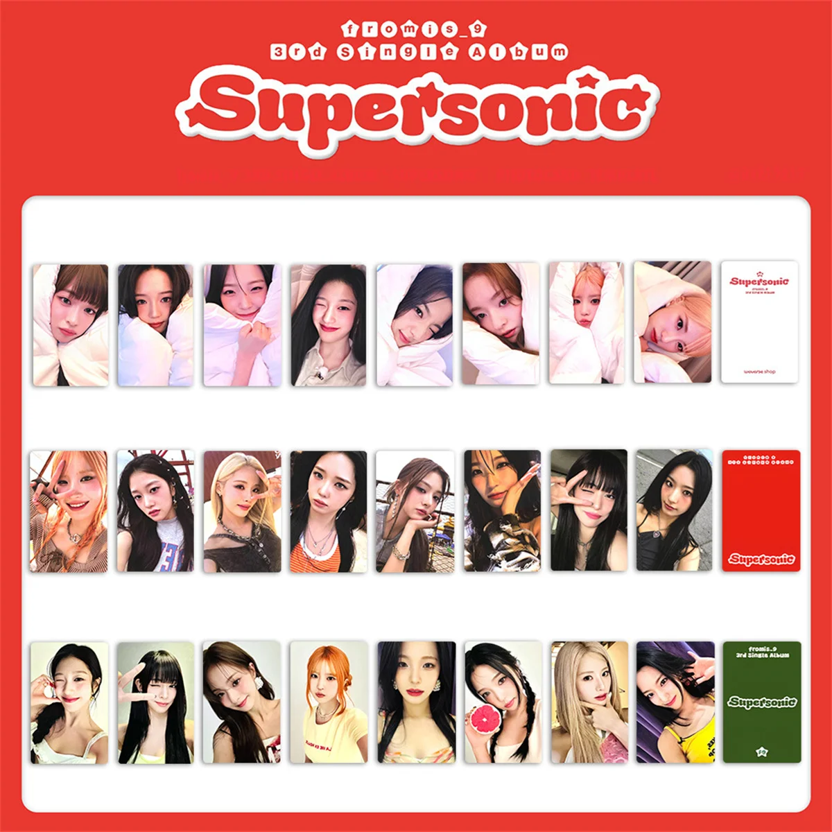 Kpop fromis_9 фотокарточные альбомы сверхзвуковая ломо-карта Lee Sae Rom Park Ji Won открытка для поклонников Подарочная коллекция
Kpop fromis_9 фотокарточные альбомы сверхзвуковая ломо-карта Lee Sae Rom Park Ji Won открытка для поклонников Подарочная коллекция