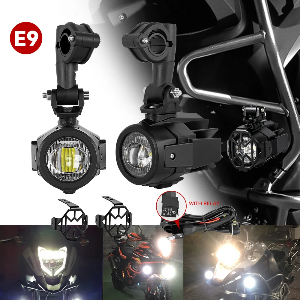 E9 Mark Motorcycle LED Fog Lights spotlights For BMW R1250GS ADV F800GS R 1250 GS LC Yamaha MT07 MT09 Auxiliary Light Assemblie
E9 Mark Motorcycle LED Fog Lights spotlights For BMW R1250GS ADV F800GS R 1250 GS LC Yamaha MT07 MT09 Auxiliary Light Assemblie