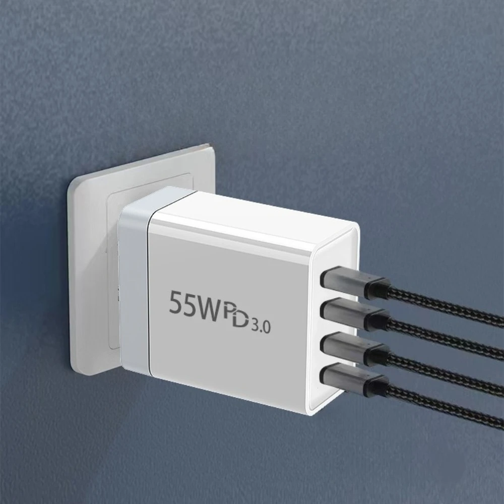 Smart USB Charger Plug PD3.1 TYPE-C 55W Fast Charger EU UK AU US Wall Charging Block 4 ports for iPhone15 14 13 Samsung Xiaomi
Smart USB Charger Plug PD3.1 TYPE-C 55W Fast Charger EU UK AU US Wall Charging Block 4 ports for iPhone15 14 13 Samsung Xiaomi
