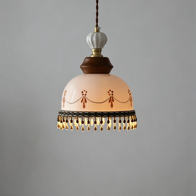 Hand-painted ceramic chandelier, ancient style French retro bedroom bedside table, restaurant entrance, bar counter, corridor, c
Hand-painted ceramic chandelier, ancient style French retro bedroom bedside table, restaurant entrance, bar counter, corridor, c