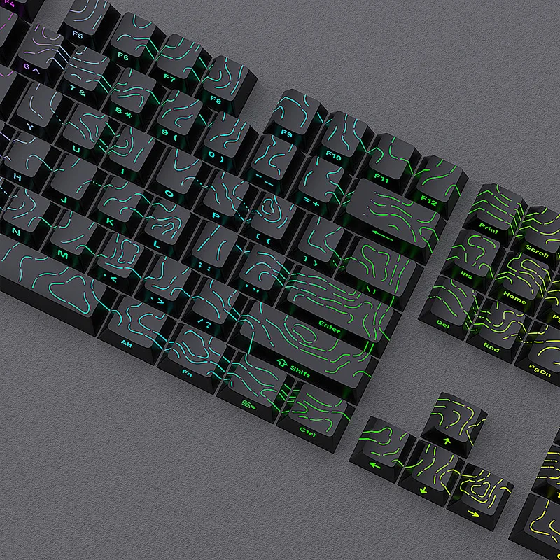 Black Topographic 4.0 PBT Double Shot Keycaps Side-lit RGB Backlit Keycap 134 Keys Cherry Profile for MX Switch Gamer Keyboard
Black Topographic 4.0 PBT Double Shot Keycaps Side-lit RGB Backlit Keycap 134 Keys Cherry Profile for MX Switch Gamer Keyboard