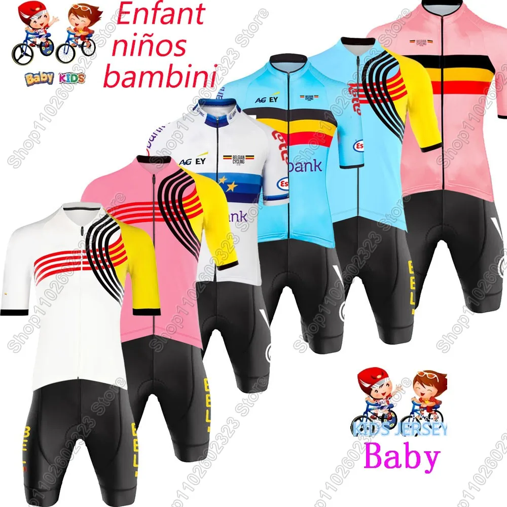 Детский комплект велосипедного трикотажа национальной сборной Бельгии 2025 года, синий, розовый, одежда для велоспорта для мальчиков и девочек, детский костюм для шоссейного велосипеда Майо
Детский комплект велосипедного трикотажа национальной сборной Бельгии 2025 года, синий, розовый, одежда для велоспорта для мальчиков и девочек, детский костюм для шоссейного велосипеда Майо