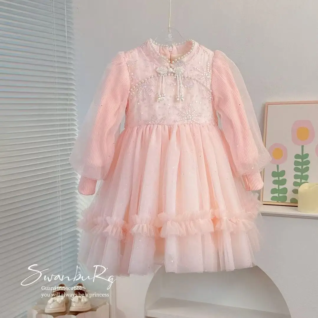 Girls Spring and Autumn Princess Dress New Bubble Skirt Children's Fashionable Dress
Girls Spring and Autumn Princess Dress New Bubble Skirt Children's Fashionable Dress