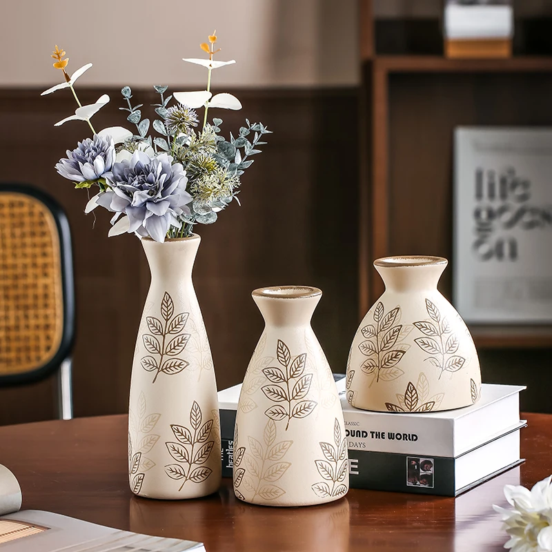 Retro antique ornament pastoral leaf pattern hydroponic ceramic vase living room flower arrangement dried flower home decoration
Retro antique ornament pastoral leaf pattern hydroponic ceramic vase living room flower arrangement dried flower home decoration