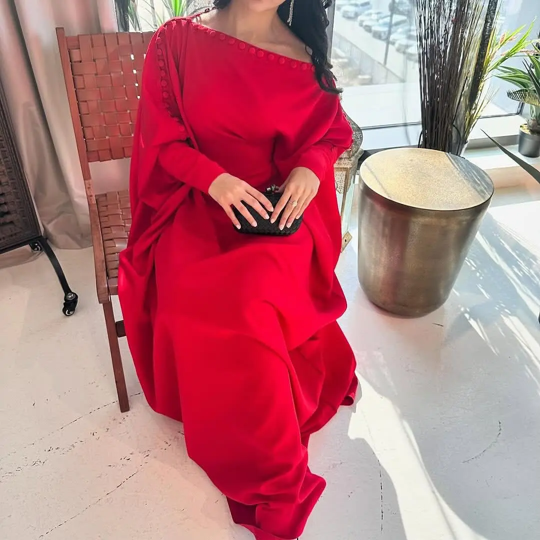 Customized Elegant Long Sleeves Prom Dresses O-Neck Floor Length Pleated Party Dresses Evening Dresses
Customized Elegant Long Sleeves Prom Dresses O-Neck Floor Length Pleated Party Dresses Evening Dresses
