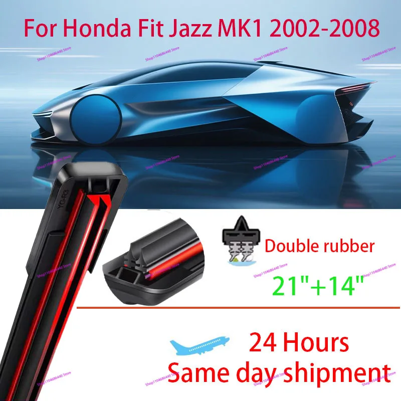 For Honda Fit Jazz MK1 2002-2008 Double rubber Car Wiper U-type Soft Rubber Boneless Wiper HD Durable Automotive Wiper 21"+14"
For Honda Fit Jazz MK1 2002-2008 Double rubber Car Wiper U-type Soft Rubber Boneless Wiper HD Durable Automotive Wiper 21"+14"
