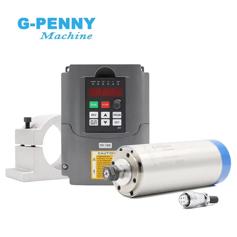 G-penny 1.5KW ER16 D80mm Water Cooled Spindle Motor CNC Router HY Inverter 80mm Bracket Bearing 24000RPM 0.54Nm Torque 400Hz
G-penny 1.5KW ER16 D80mm Water Cooled Spindle Motor CNC Router HY Inverter 80mm Bracket Bearing 24000RPM 0.54Nm Torque 400Hz