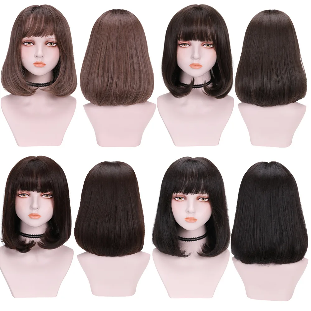 Wig female short pear flower head shoulder length whole hair cover natural fluffy clavicle hair curly hair inner buckle
Wig female short pear flower head shoulder length whole hair cover natural fluffy clavicle hair curly hair inner buckle
