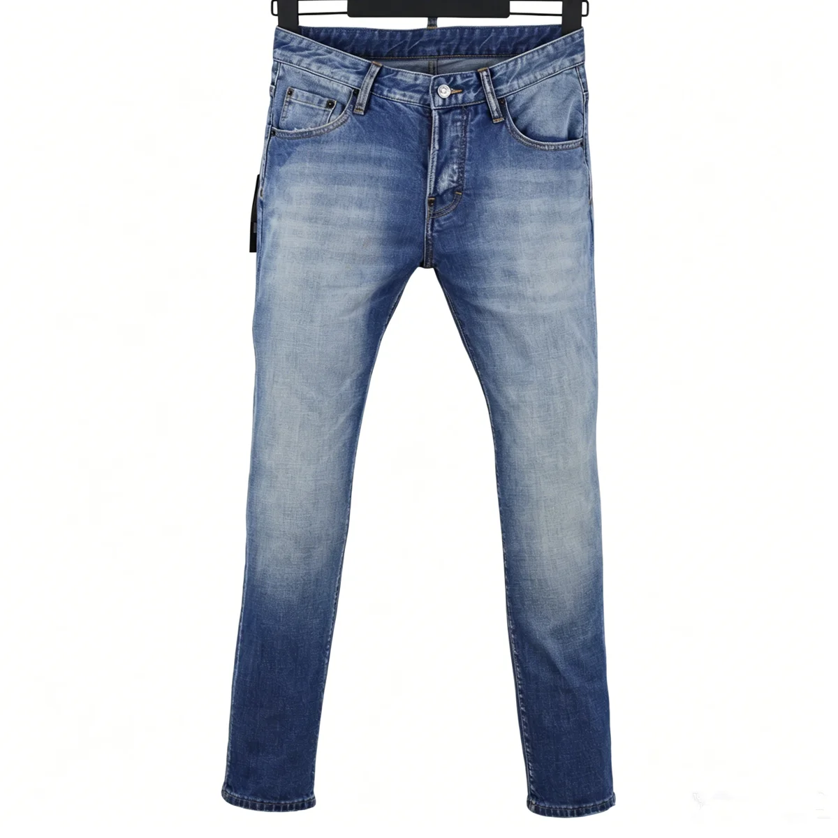 6063 Four Seasons New Men's Washed Ripped Print Slim-fit Three-dimensional Cut Straight Blue Jeans for Men
6063 Four Seasons New Men's Washed Ripped Print Slim-fit Three-dimensional Cut Straight Blue Jeans for Men