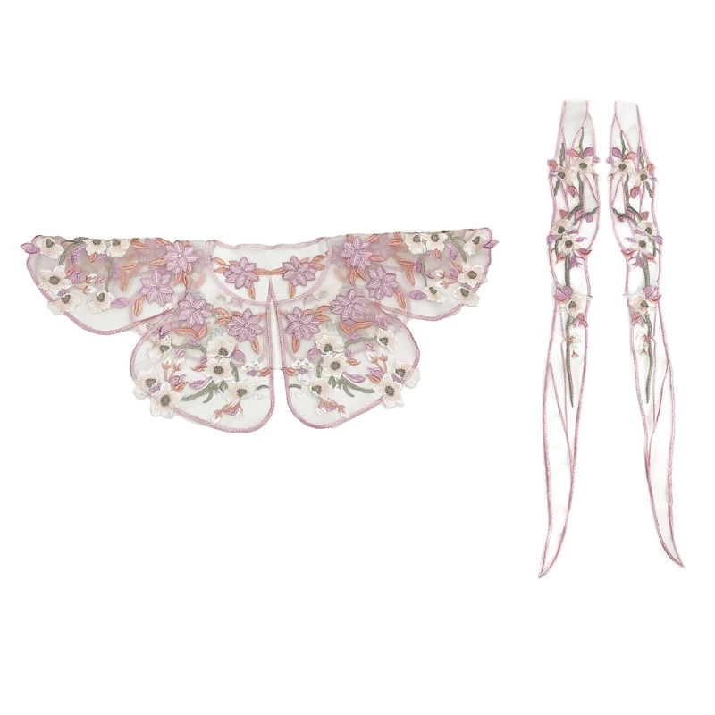 Floral Studded Girls Collar Accessory Embroidered Collar Ancient Art Traditional Flower Shawl Collar Lapel
Floral Studded Girls Collar Accessory Embroidered Collar Ancient Art Traditional Flower Shawl Collar Lapel