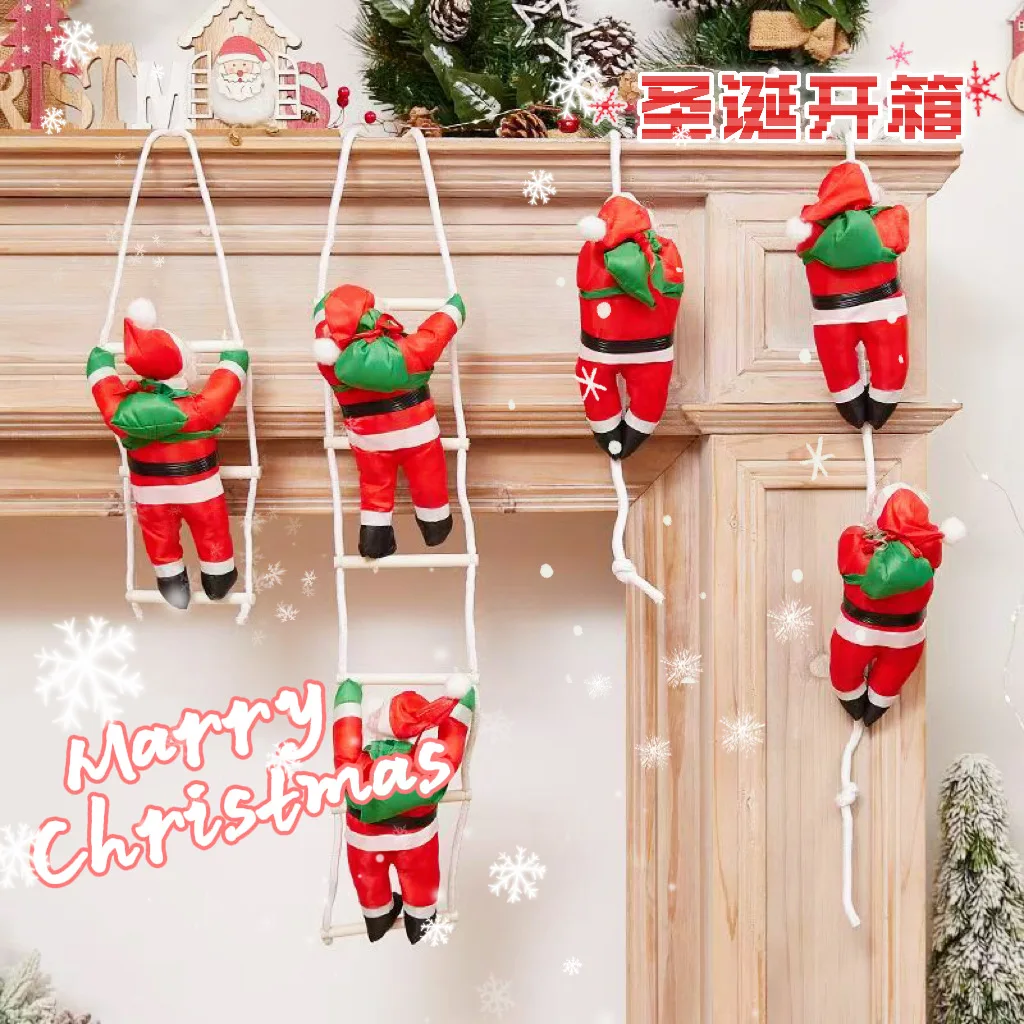Climbing Santa Claus Ornament with Sponge Filled Body, Hanging Decor for Xmas Tree Ladder Display
Climbing Santa Claus Ornament with Sponge Filled Body, Hanging Decor for Xmas Tree Ladder Display