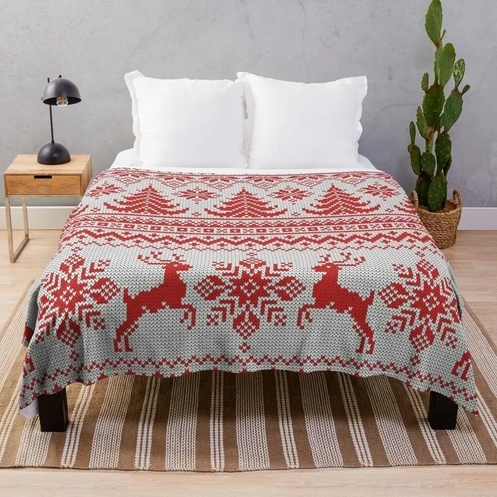 Christmas Knit White-Red Throw Blanket Easy Care Comfortable Blanket for Couch
Christmas Knit White-Red Throw Blanket Easy Care Comfortable Blanket for Couch