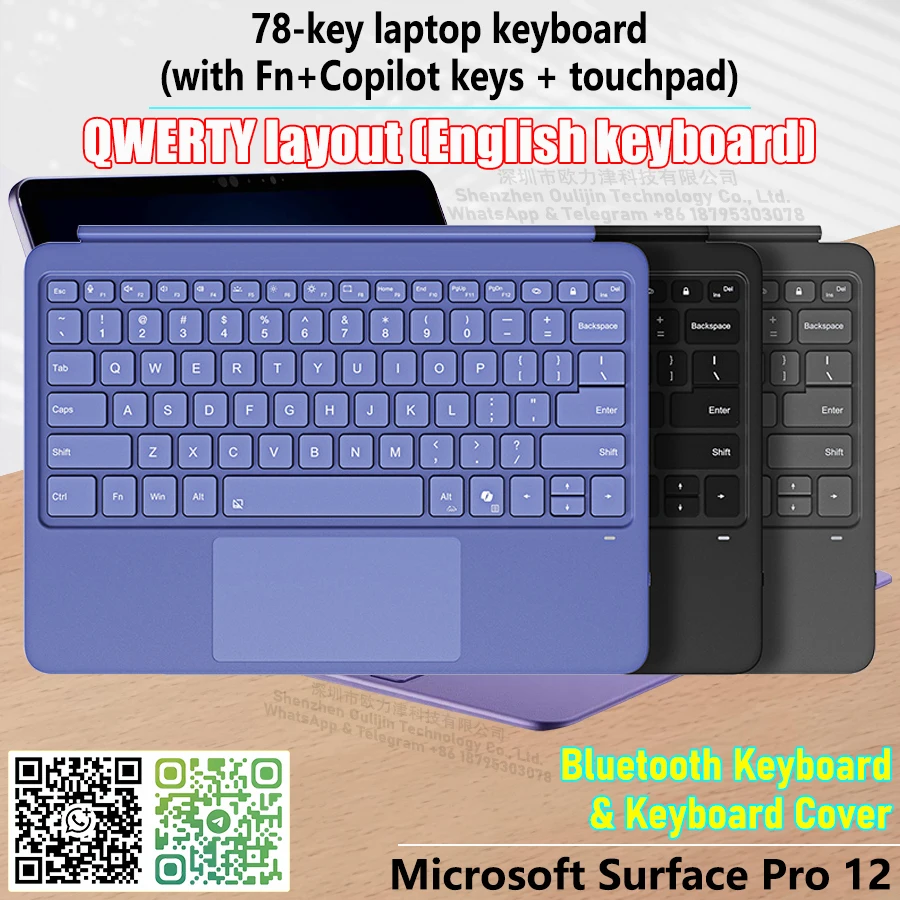 Keyboard For Microsoft Surface Pro 12 inch 2025,7 Color Backlits Bluetooth Wireless Magnetic Type-Cover for Surface Pro 12
Keyboard For Microsoft Surface Pro 12 inch 2025,7 Color Backlits Bluetooth Wireless Magnetic Type-Cover for Surface Pro 12