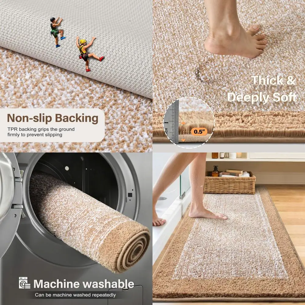 Бежевые моющиеся нескользящие коврики для ванной 24x60 для душа, ванны и домашнего декора
Бежевые моющиеся нескользящие коврики для ванной 24x60 для душа, ванны и домашнего декора