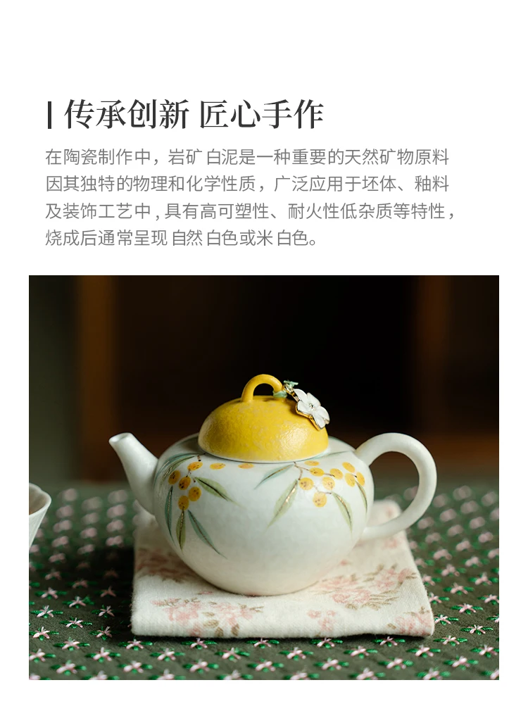 Chinese Rock Mine White Pure Hand Drawing Loquat Little Teapot Household Ceramic Single High-Grade Tea Making Device Kung Fu Set
Chinese Rock Mine White Pure Hand Drawing Loquat Little Teapot Household Ceramic Single High-Grade Tea Making Device Kung Fu Set