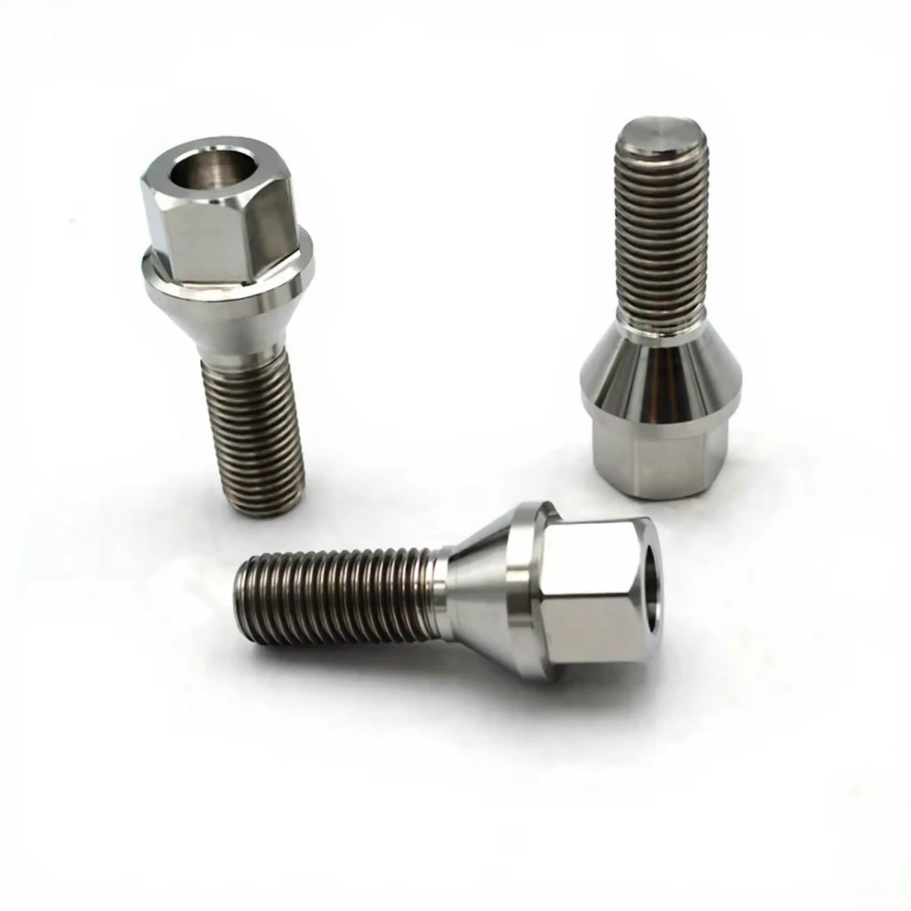 High Quality Gr5 Titanium M14 * 1.5 * 28mm Tapered Seat Hub Bolts , for New Condition
High Quality Gr5 Titanium M14 * 1.5 * 28mm Tapered Seat Hub Bolts , for New Condition
