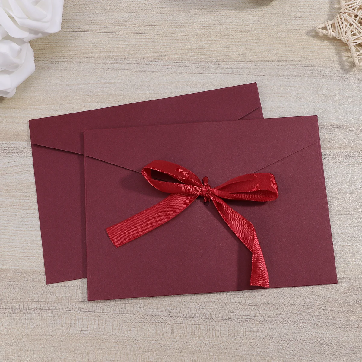 10Pcs Vintage Style Envelopes 17.5x12.5cm Dark Red Ribbon Tie Elegant Invitation Envelopes for Anniversary Shower
10Pcs Vintage Style Envelopes 17.5x12.5cm Dark Red Ribbon Tie Elegant Invitation Envelopes for Anniversary Shower