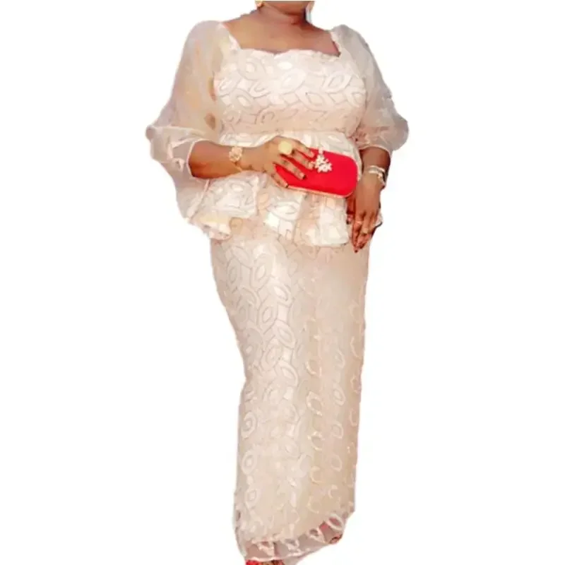 African Clothes for Women 2 Piece Sets Bodycon Lace Elegant Wedding Party Gowns Ankara African Top Long Skirts Matching Sets
African Clothes for Women 2 Piece Sets Bodycon Lace Elegant Wedding Party Gowns Ankara African Top Long Skirts Matching Sets