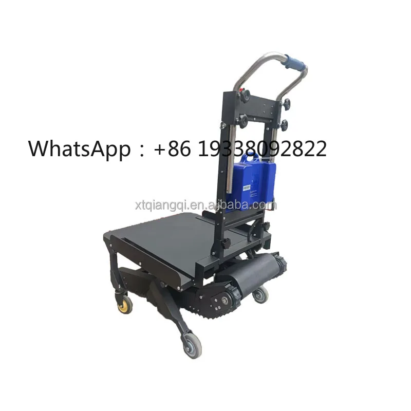 A 350 kg load capacity power hydraulic heavy-duty handcart with powered stair-climbing function.
A 350 kg load capacity power hydraulic heavy-duty handcart with powered stair-climbing function.