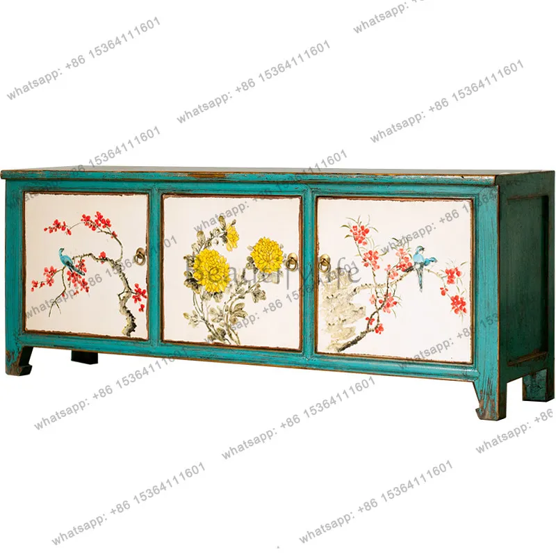 New Chinese style quaint paint old furniture simple coffee table TV cabinet pastoral style
New Chinese style quaint paint old furniture simple coffee table TV cabinet pastoral style
