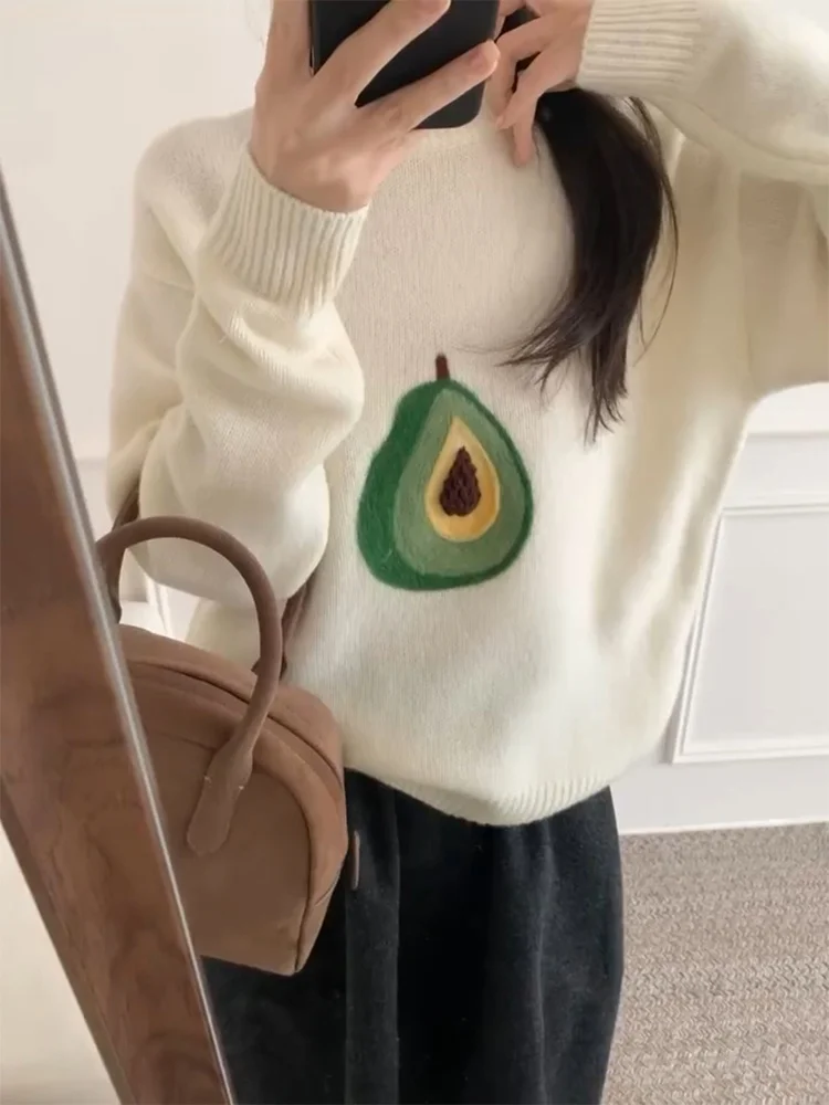 Korean Style Soft Cozy Printed round Neck Sweater Large Size Elegant Slimming Autumn Winter New Arrival Women's Cashmere Sweater
Korean Style Soft Cozy Printed round Neck Sweater Large Size Elegant Slimming Autumn Winter New Arrival Women's Cashmere Sweater
