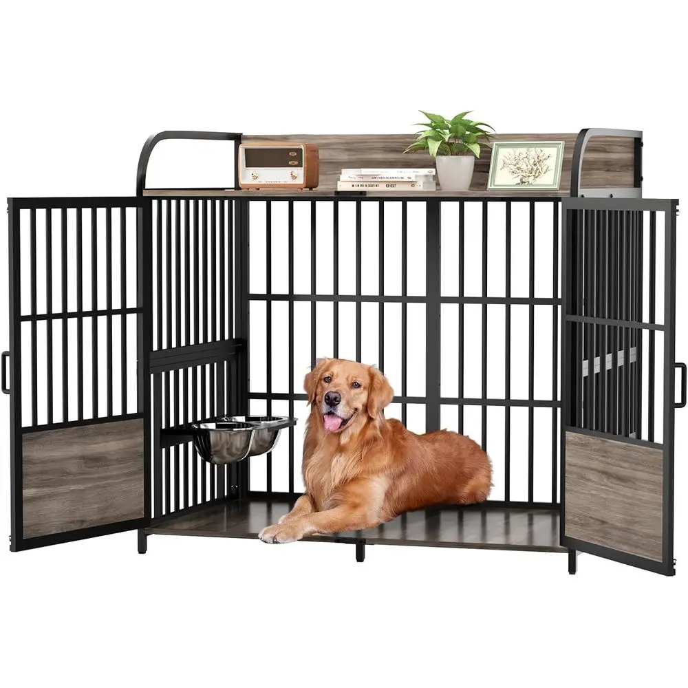 XL Heavy-Duty Indoor Dog Crate with 2 Adjustable Bowls, Suitable for Medium to Large Dogs, Grey
XL Heavy-Duty Indoor Dog Crate with 2 Adjustable Bowls, Suitable for Medium to Large Dogs, Grey