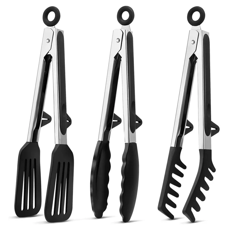 ABVS Non-Slip Stainless Steel Food Tongs BBQ Pasta Tongs Steel Handle Lock Design Bread Salad Cooking Tools
ABVS Non-Slip Stainless Steel Food Tongs BBQ Pasta Tongs Steel Handle Lock Design Bread Salad Cooking Tools
