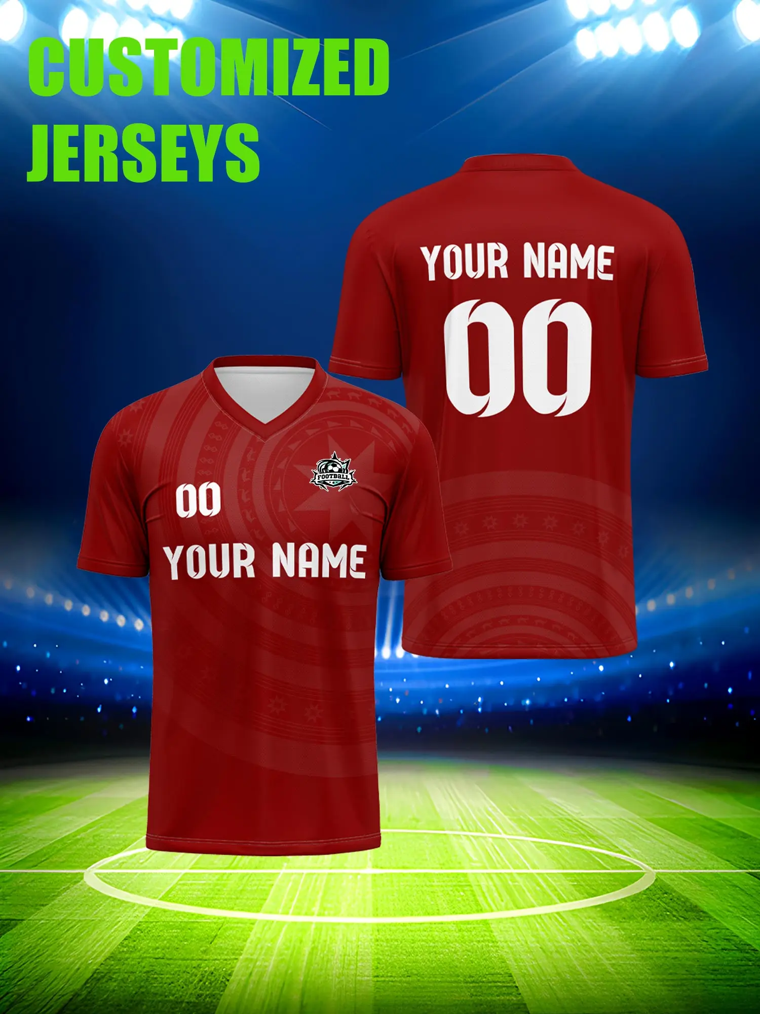 Custom Soccer Jersey With Custom Image, Number And Name, league women wholesale order breathable team uniform
Custom Soccer Jersey With Custom Image, Number And Name, league women wholesale order breathable team uniform