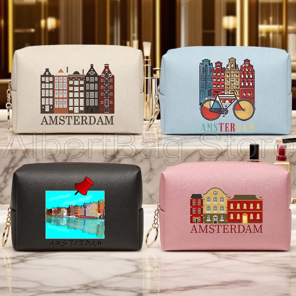 Amsterdam Landmark Skyline Heart Flag Netherlands Map Travel Souvenir Gifts PU Cosmetic Bags Makeup Case Waterproof Storage Bag
Amsterdam Landmark Skyline Heart Flag Netherlands Map Travel Souvenir Gifts PU Cosmetic Bags Makeup Case Waterproof Storage Bag