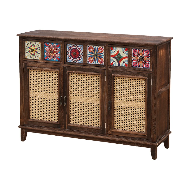 Painted solid wood cabinets, European and American style, retro shoe cabinets, rattan storage cabinets
Painted solid wood cabinets, European and American style, retro shoe cabinets, rattan storage cabinets