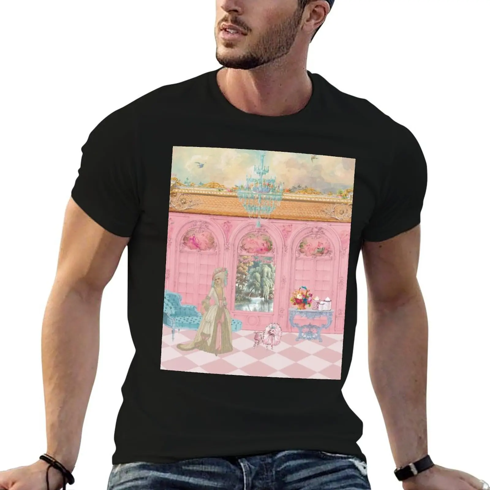 Marie Antoinette At Chateau Versailles with Cake and Her Pink French Poodle T-Shirt funny t shirts cotton T-Shirt
Marie Antoinette At Chateau Versailles with Cake and Her Pink French Poodle T-Shirt funny t shirts cotton T-Shirt