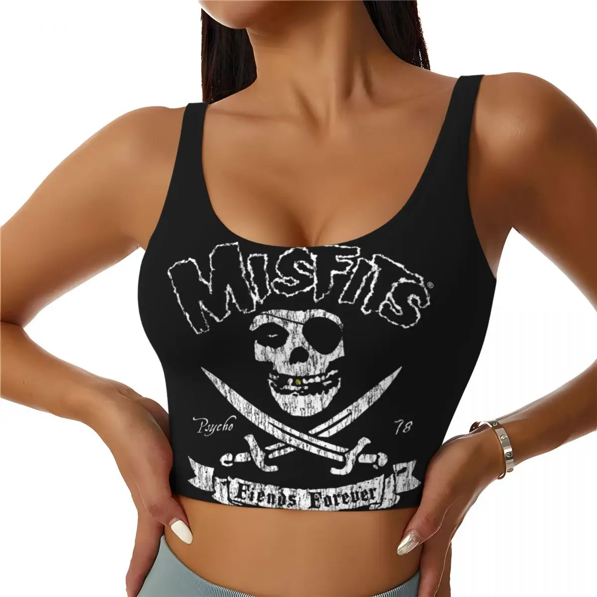 Custom Misfits Punk Rock Band Sports Bra for Women High Impact Workout Yoga Crop Top
Custom Misfits Punk Rock Band Sports Bra for Women High Impact Workout Yoga Crop Top