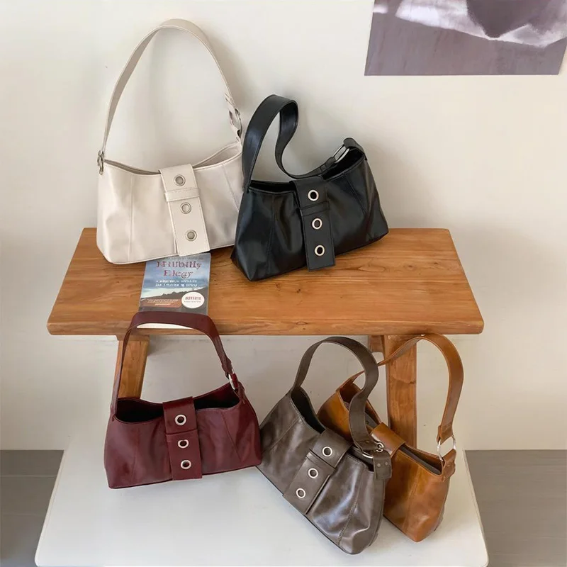 Retro Brand Women's Shoulder Tote Bag Trendy Underarm Motorcycle Bag High Quality Soft Leather Rivet Women's Handbag Women's Bag
Retro Brand Women's Shoulder Tote Bag Trendy Underarm Motorcycle Bag High Quality Soft Leather Rivet Women's Handbag Women's Bag