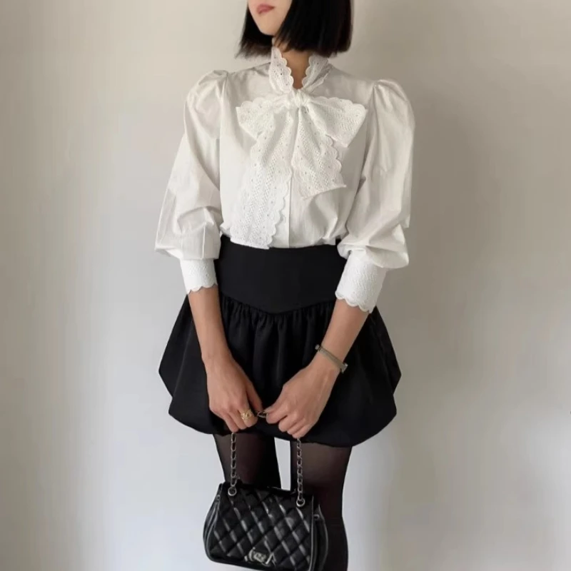 2026 Four Seasons Solid Color Bow Strap Cotton Design with a Unique Charm Long Sleeve Shirt for Women
2026 Four Seasons Solid Color Bow Strap Cotton Design with a Unique Charm Long Sleeve Shirt for Women