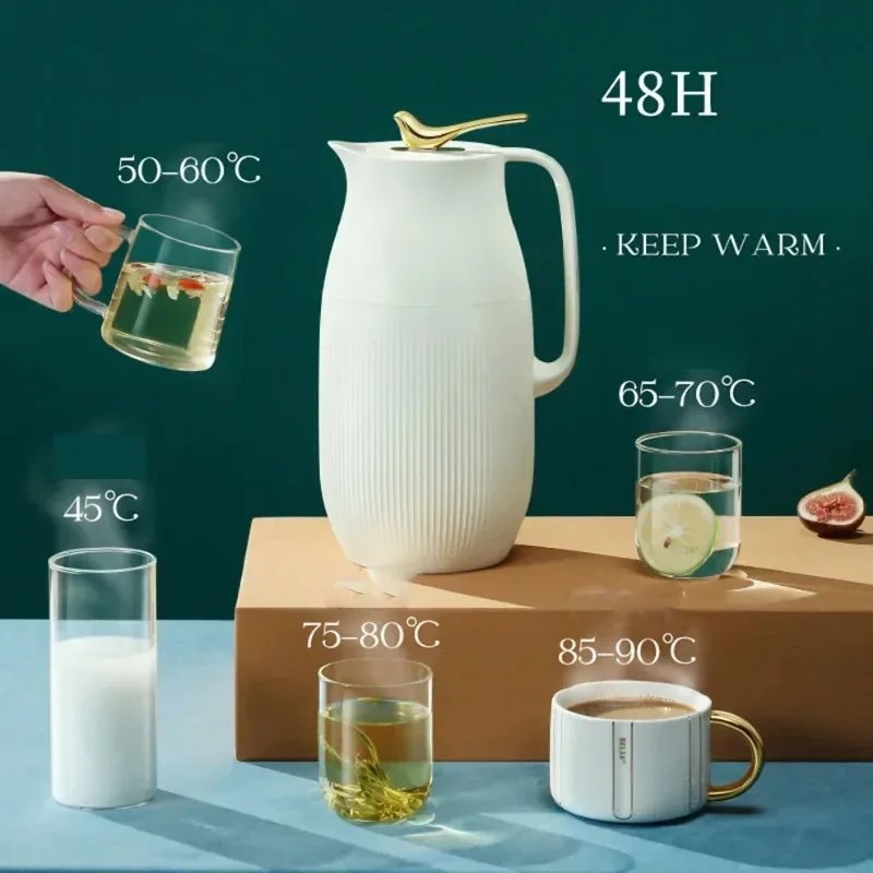 950/1600ML Thermal Insulation Kettle 48-Hours Long-Lasting Temperature Control Thermos Bottle Red Glass Liner Vacuum Flask
950/1600ML Thermal Insulation Kettle 48-Hours Long-Lasting Temperature Control Thermos Bottle Red Glass Liner Vacuum Flask