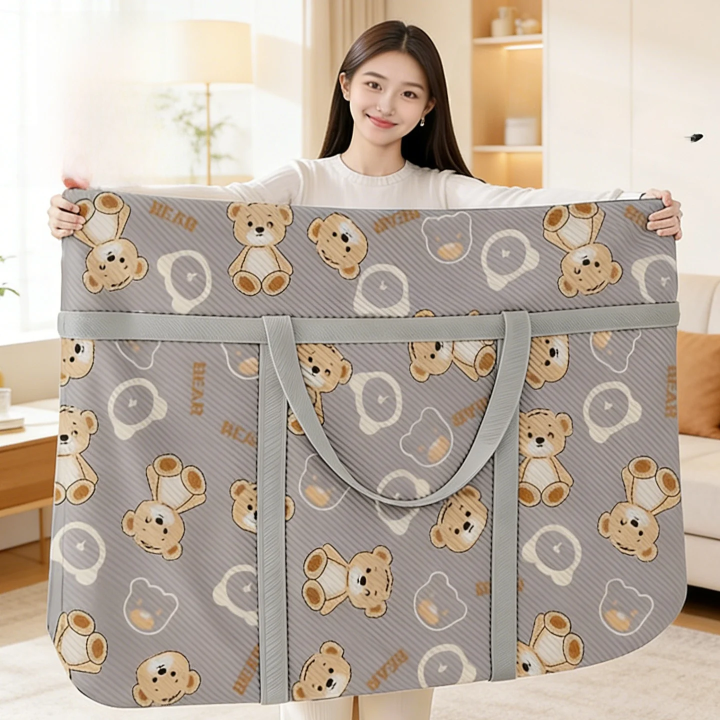 Large Capaci Clothing And Quilt Storage Bag Waterproof Woven Bag Moving Paing Bag Dustproof Bag for Bear Cartoon Pattern
Large Capaci Clothing And Quilt Storage Bag Waterproof Woven Bag Moving Paing Bag Dustproof Bag for Bear Cartoon Pattern