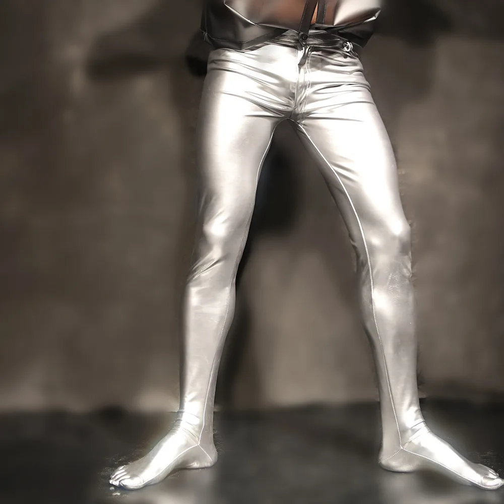 Sexy Glossy Silver High Waist Dance Stage Leggings Plus Size Party Club Pants Bottoms with Toes
Sexy Glossy Silver High Waist Dance Stage Leggings Plus Size Party Club Pants Bottoms with Toes