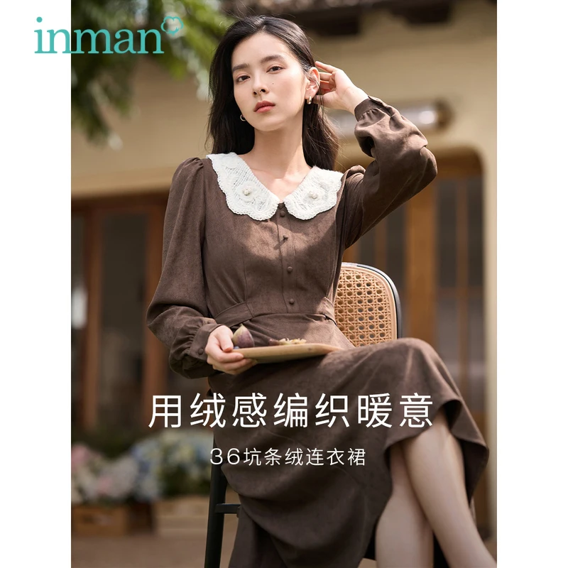 INMAN Women Dress 2023 Autumn Long Sleeves Embroidered Woven Doll Collar A-shaped Slim Waist Retro Literature Coffee Blue Skirt
INMAN Women Dress 2023 Autumn Long Sleeves Embroidered Woven Doll Collar A-shaped Slim Waist Retro Literature Coffee Blue Skirt