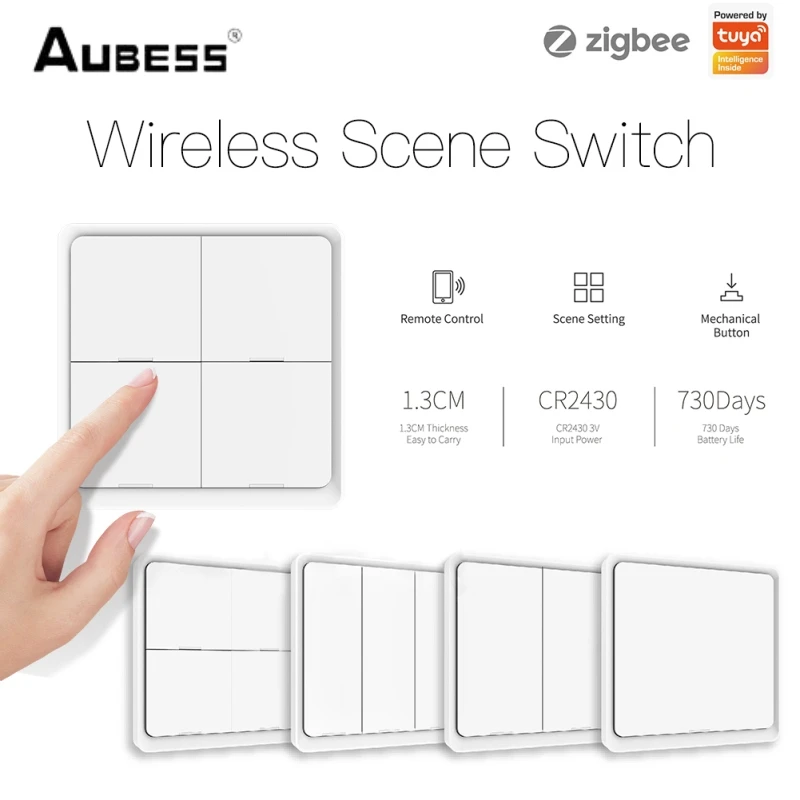 Переключатель для умного дома Tuya ZigBee 1-4 клавиши, Беспроводное дистанционное управление ZigBee Hub через Alexa Google
Переключатель для умного дома Tuya ZigBee 1-4 клавиши, Беспроводное дистанционное управление ZigBee Hub через Alexa Google