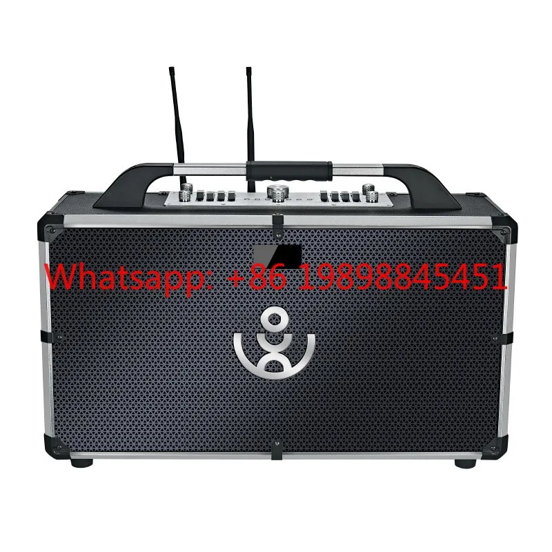Portable Deep Bass Bluetooth Speaker 500W Heavy Bass Built-in Dual Wireless Microphones