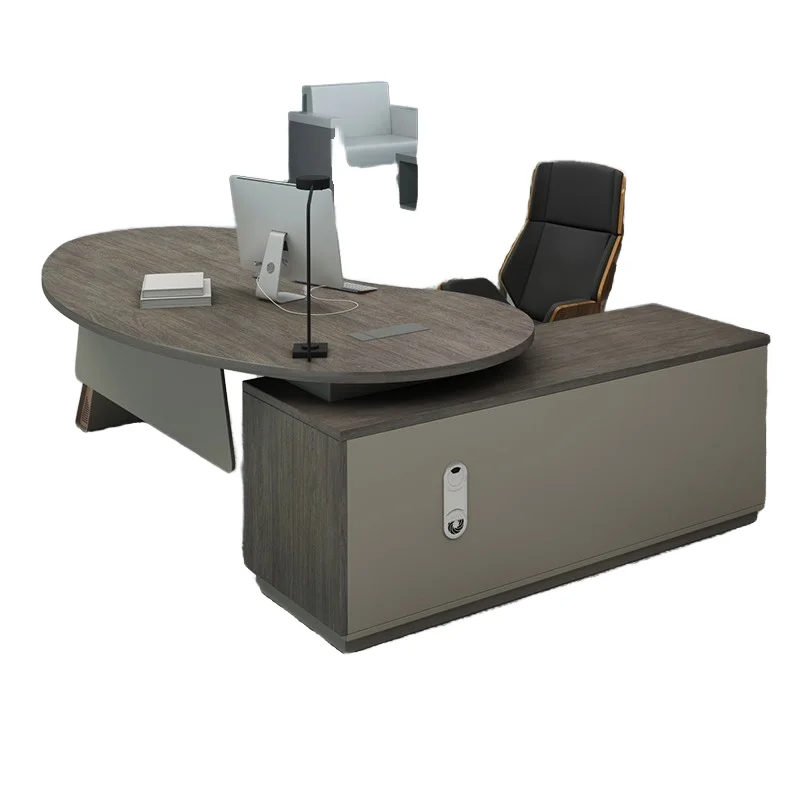 *Simple Modern Boss Desk Set Curved Office Table Chairs Panel Wood Style for President Manager's Office Furniture
*Simple Modern Boss Desk Set Curved Office Table Chairs Panel Wood Style for President Manager's Office Furniture
