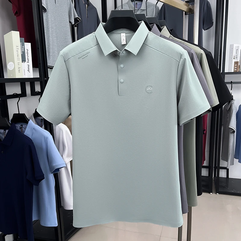 Fashion brand letter embossed short sleeve polo shirt men new premium ice silk breathable cool summer solid color casual T-shirt
Fashion brand letter embossed short sleeve polo shirt men new premium ice silk breathable cool summer solid color casual T-shirt