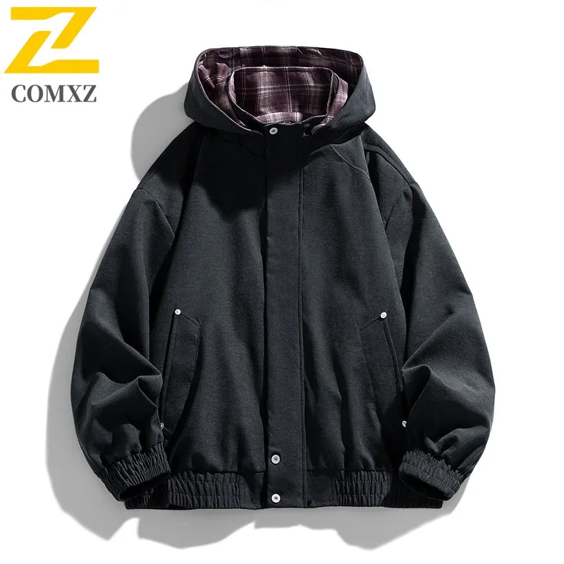 EIAO Suede Hooded Jacket Vintage Plaid Shirt Collar Two-Layer Design Spring Couple Windbreaker Streetwear Oversized Outerwear
EIAO Suede Hooded Jacket Vintage Plaid Shirt Collar Two-Layer Design Spring Couple Windbreaker Streetwear Oversized Outerwear