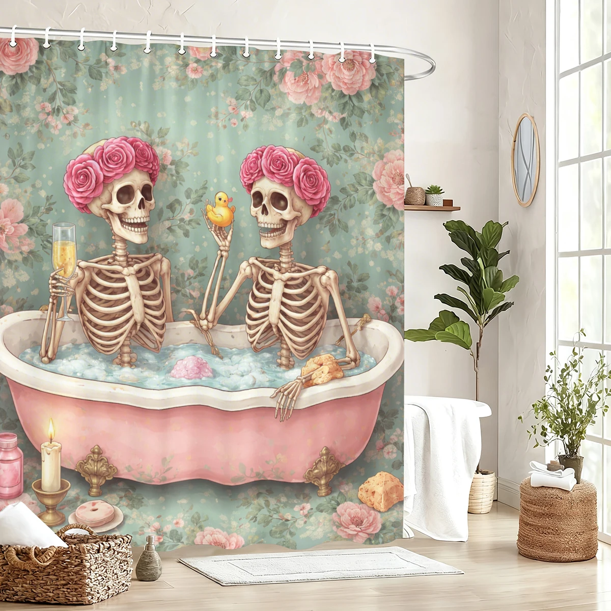 Playful Cartoon Themed Polyester Shower Curtain - Fun Bathtub Scene Printed Bath Curtain for Bathroom Decoration
Playful Cartoon Themed Polyester Shower Curtain - Fun Bathtub Scene Printed Bath Curtain for Bathroom Decoration