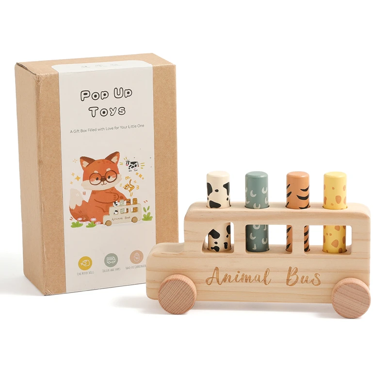 Baby Wooden Bouncing Toys Car Animal Bus Shaped Newborn Education Sensory Puzzle Hand Eye Coordination Training Toys Baby Gifts
Baby Wooden Bouncing Toys Car Animal Bus Shaped Newborn Education Sensory Puzzle Hand Eye Coordination Training Toys Baby Gifts