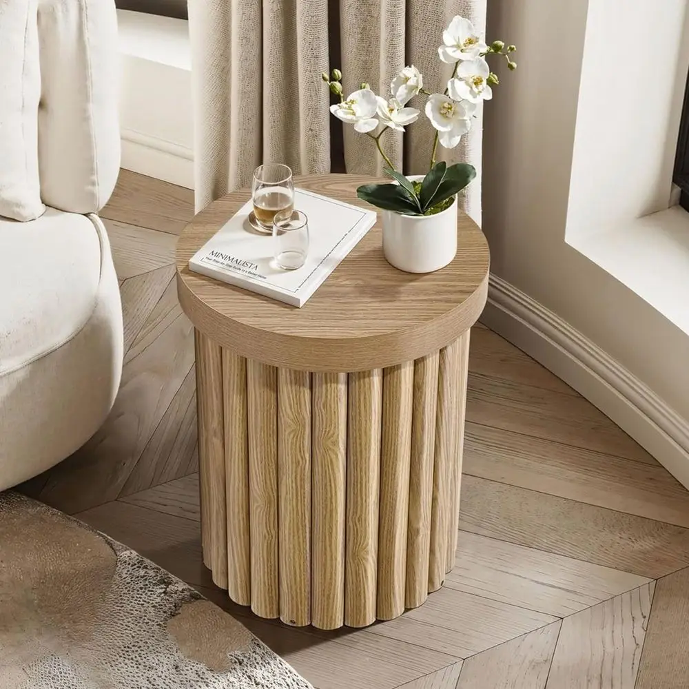 19 Round Wooden Side Table for Small Spaces, Modern Accent Table for Living Room and Bedroom
19 Round Wooden Side Table for Small Spaces, Modern Accent Table for Living Room and Bedroom