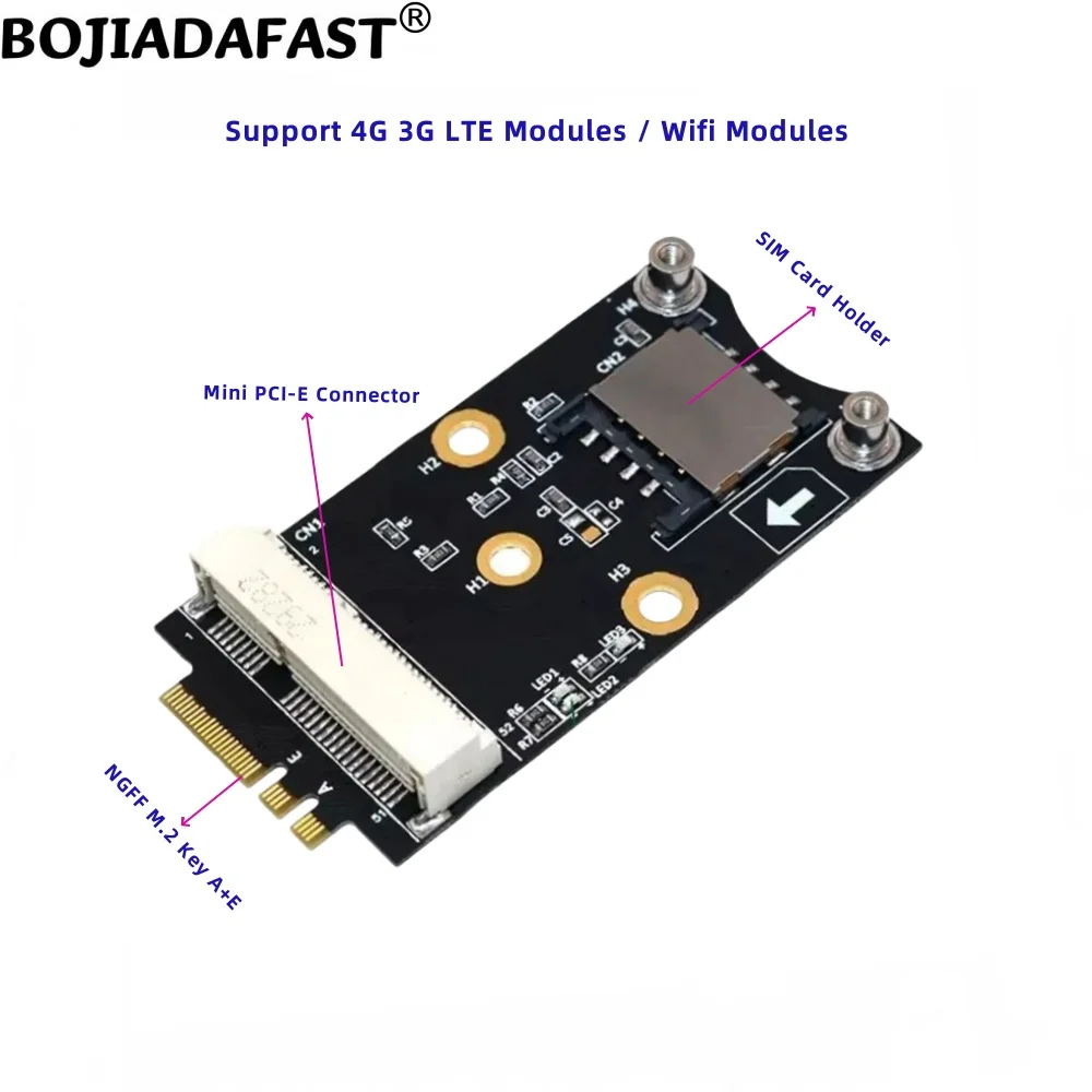 NGFF M.2 Key A+E к Mini PCIe MPCIe Беспроводной адаптер 1 слот для SIM-карты для модулей 3G 4G LTE/WiFi
NGFF M.2 Key A+E к Mini PCIe MPCIe Беспроводной адаптер 1 слот для SIM-карты для модулей 3G 4G LTE/WiFi