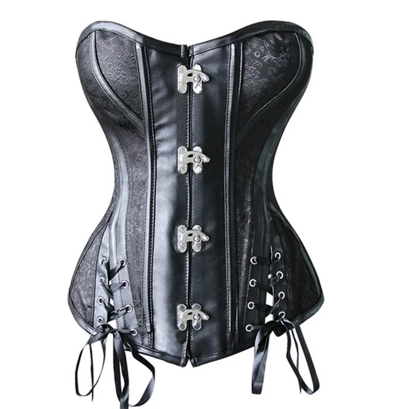 Sexy Gothic Inspired Waist Trainer Corset Side Lace Up Spiral steel buckles Black Leather Corsets And Bustier Steampunk Cosplay
Sexy Gothic Inspired Waist Trainer Corset Side Lace Up Spiral steel buckles Black Leather Corsets And Bustier Steampunk Cosplay