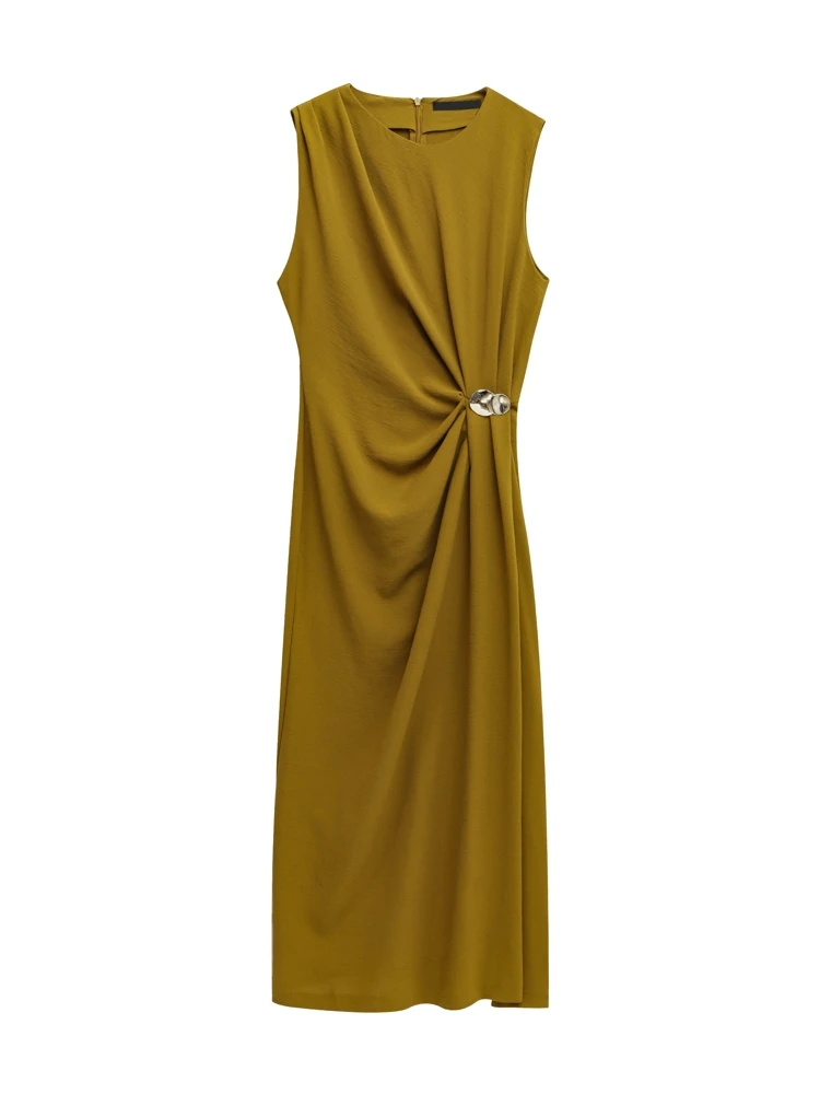 OUROPEAN ZTATION 2025 Autumn New Female Elegant Top Dresses Commuting Spring Woman's O-Collar Dress zipper Sleeveless Midi Skirt
OUROPEAN ZTATION 2025 Autumn New Female Elegant Top Dresses Commuting Spring Woman's O-Collar Dress zipper Sleeveless Midi Skirt